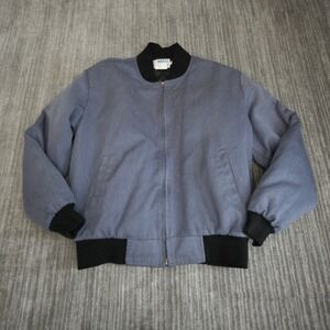 Hanover Uniform Company Jacket Men Military Gray Black Bomber Wool Medium